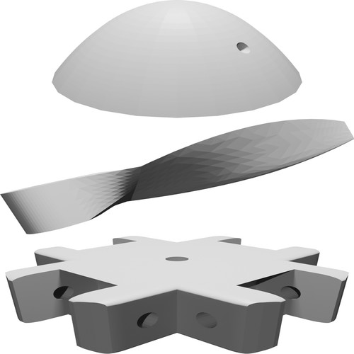Elica pieghevole pale 9x3 - pieghevole, 4