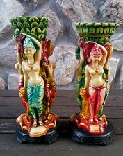 Coppia di Portacandele arte orientale anni 80 ottime condizioni