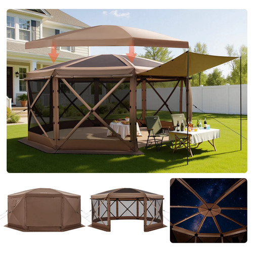 Tenda con tettoia - con,