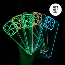 Custodia luminosa luce notturna per iPhone 13 12 11 14 15 Pro 16 Pro Max Plus