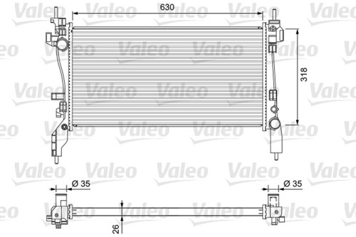 Radiatore acqua motore - , valeo