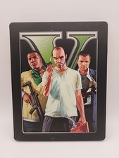 PS3 Grand Theft Auto 5 Steel Book Playstation 3 Edizione Speciale GTA V CIB con Mappa