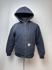 Giacca Carhartt WIP blu attiva Y2K con cappuccio uomo taglia L full zip