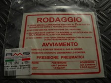 TARGHETTA ADESIVA ROSSA