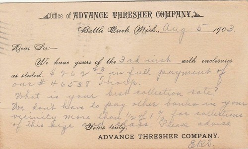 Advance thresher company - u.s.,