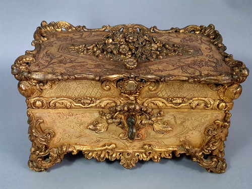 Antico cofanetto legno - antico,