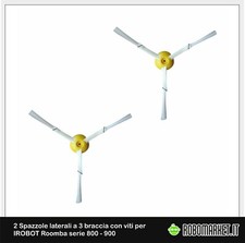 KIT RICAMBI 2 SPAZZOLE 3 BRACCIA PER ROOMBA 800 860 865 866 870 871 875 876
