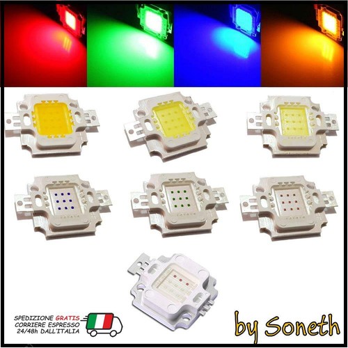 Chip led 10w att rgb - 10w, giallo