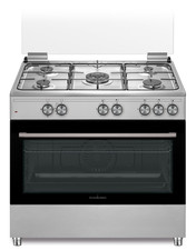 CUCINA 90x60 INOX TUTTOFORNO XXL 107 LT FORNO GAS VENTILATO SCHAUB LORENZ