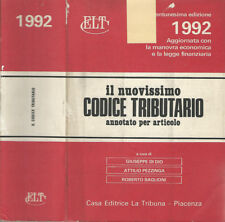 Il nuovissimo Codice Tributario. annotato per articolo. 1992. XXI ED..