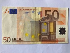Banconota 50 euro prima emissione Duisenberg serie S ITALIA J007E rara  