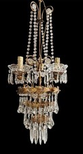 Splendido Lampadario di Murano d’Epoca - Primi ’900 - 3 Luci - H 90 cm x Ø 30 cm
