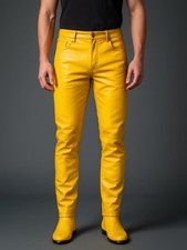 Pantalone uomo giallo vera