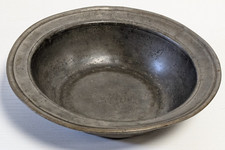 Antica Ciotola in Peltro Peweter XIX secolo 27 x 8 cm