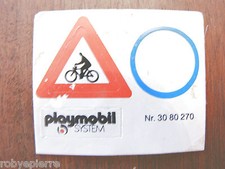Adesivo sticker vintage PLAYMOBIL PLAY MOBIL SYSTEM 30 80 270 CARTELLO STRADALE