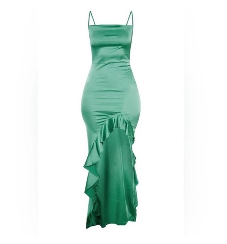 Abito sirena lungo verde
