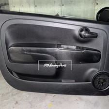 Coppia Cover Interno Portiera in VERO CARBONIO  Fiat 500 Abarth 595 - 695