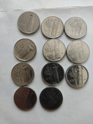 Lotto monete 100 - lotto, lire