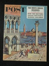 Vintage Saturday Evening Post  June 10, 1961 Amos Sewell cover art