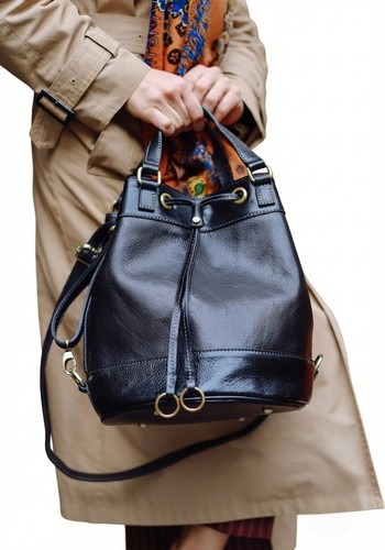 Borsa secchiello pelle - a, in