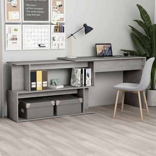 Vidaxl scrivania angolo - angolo, grigio