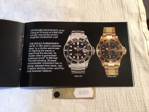 Rolex submariner 1680 libretto - rolex,