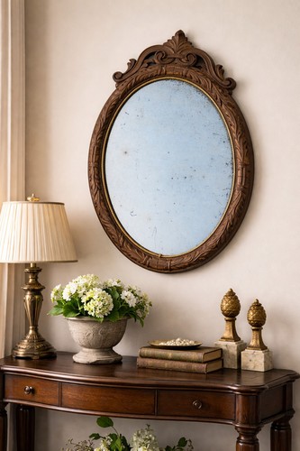 Specchio ovale vintage - , 78x52