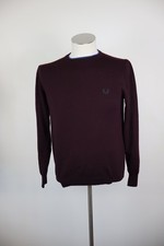 FRED PERRY MAGLIONE MAGLIA UOMO TG L MAN LANA SWEATER CASUAL VINTAGE LOGO