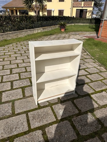 Libreria scaffale bianco a 4 - libreria,