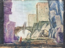 Antico dipinto ad acquerello