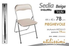 6 PZ SEDIA Pieghevole METALLO