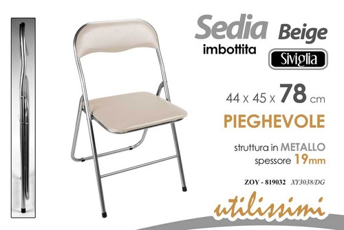 Sedia pieghevole metallo - sedia,