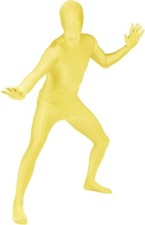 Costume Morphsuit Giallo M - XXL Uomo Donna Tuta Zentai Costume Halloween