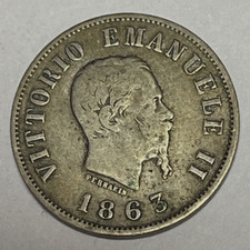 Italy 1863 BN 50 Centesimi
