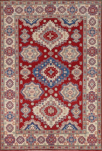Tappeto rosso avorio blu - e,