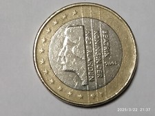 Moneta 1 Euro Olanda 2001