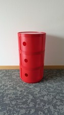 Comodino tre elementi Rosso -