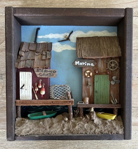 Diorama vintage molo marina