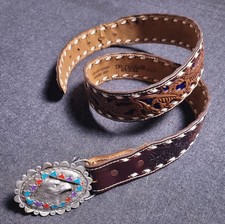 Cintura Vinatge Texas in pelle