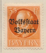 BAVARIA 1919 Optd 35pf MH* Stamp A29P9F31534