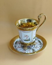 Mint gold finish mug. Saucer