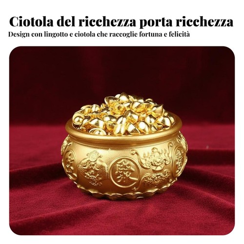 Ciotola ottone con lingotti - ciotola, in