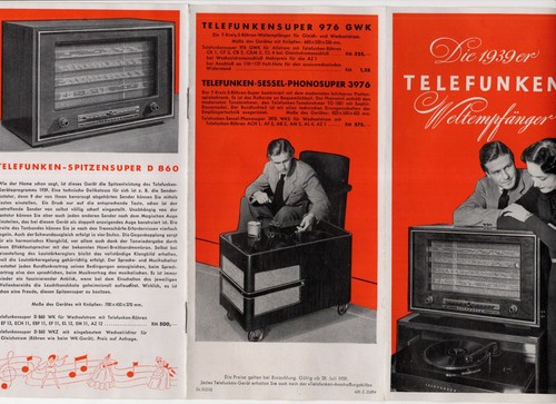 Brochure telefunken 1939 - brochure,