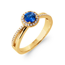 Anello Pietra Blu Zirconio