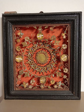 Antico Quadro Con Reliquie Del 600 Italia