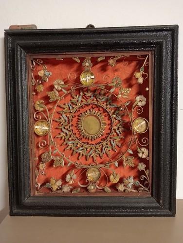Antico quadro con reliquie - con, del