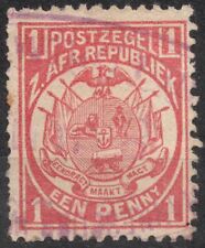 SG176 Sn:#124 1885 1 d Carro TRANSVAAL con un albero - Stemma 1885