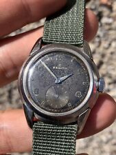 WW2 Orologio Uomo Vintage Zenith Stile Militare Sei Tacche Svizzero LEGGI DESCRIZIONE