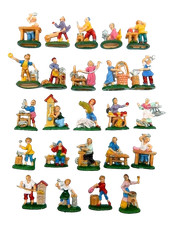 Pastori Doppi Euromarchi Cm 4 - Quantità a Scelta - Personaggi per Presepe