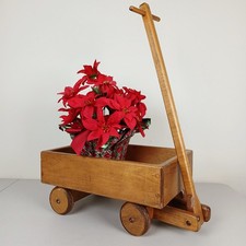 Fioriera carro in legno